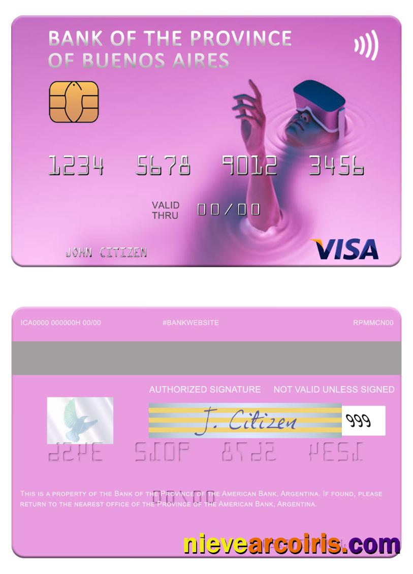 Argentina Bank of the Province of Buenos Aires visa card